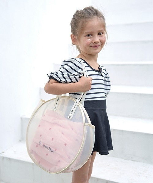 Lycee mine（リセマイン）の「【SWIM】キラキララメクリアバッグ（スイムグッズ・キッズ・アイボリー/マルチ/ミント/ピンク・フリー）」の6枚目の写真