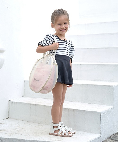 Lycee mine（リセマイン）の「【SWIM】キラキララメクリアバッグ（スイムグッズ・キッズ・アイボリー/マルチ/ミント/ピンク・フリー）」の7枚目の写真