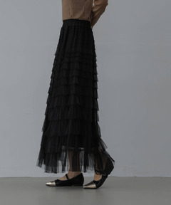 BLACK TULLE RAFFLE SKIRT（スカート）｜Ameri（アメリ）の