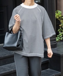 FORK&SPOON | FORK&SPOON　ボーダー5分袖Tシャツ(Tシャツ/カットソー)