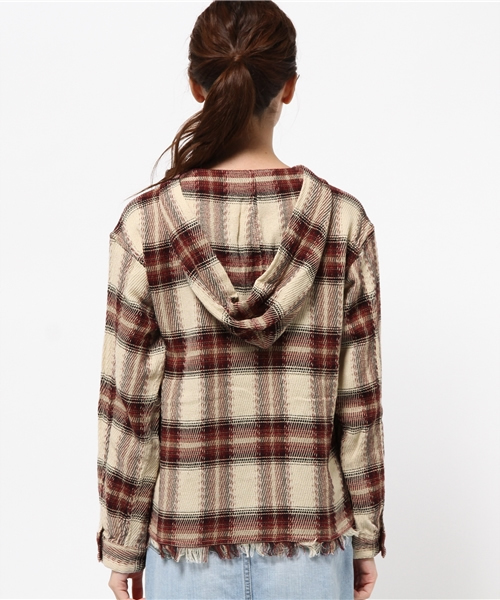 Kastane（カスタネ）の「カルゼフリンジフードPO（シャツ/ブラウス・レディース・カーキ/レッド/ホワイト/ピンク・FREE）」の7枚目の写真