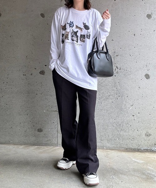 tシャツ 「WEB＋一部店舗限定」CAT charge Tシャツ レディース GEMEDA tシャツ キャットプリントTシャツ レディース メンズ
