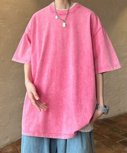 B.R.U（ブル）の「【ヴィンテージライク】ピグメント加工半袖Ｔシャツ（Tシャツ/カットソー・メンズ・ブラック/グレー/ピンク/パープル/ブルー/ブラック系その他・FREE）」の6枚目の写真