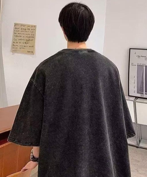 B.R.U（ブル）の「【ヴィンテージライク】ピグメント加工半袖Ｔシャツ（Tシャツ/カットソー・メンズ・ブラック/グレー/ピンク/パープル/ブルー/ブラック系その他・FREE）」の13枚目の写真