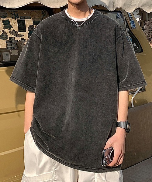 B.R.U（ブル）の「【ヴィンテージライク】ピグメント加工半袖Ｔシャツ（Tシャツ/カットソー・メンズ・ブラック/グレー/ピンク/パープル/ブルー/ブラック系その他・FREE）」の8枚目の写真