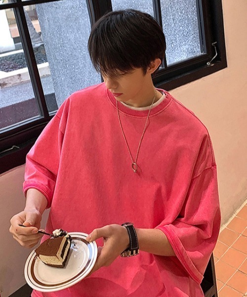 B.R.U（ブル）の「【ヴィンテージライク】ピグメント加工半袖Ｔシャツ（Tシャツ/カットソー・メンズ・ブラック/グレー/ピンク/パープル/ブルー/ブラック系その他・FREE）」の20枚目の写真