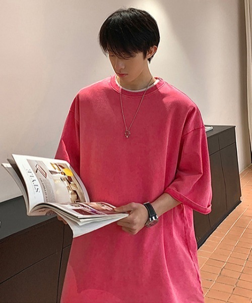 B.R.U（ブル）の「【ヴィンテージライク】ピグメント加工半袖Ｔシャツ（Tシャツ/カットソー・メンズ・ブラック/グレー/ピンク/パープル/ブルー/ブラック系その他・FREE）」の15枚目の写真