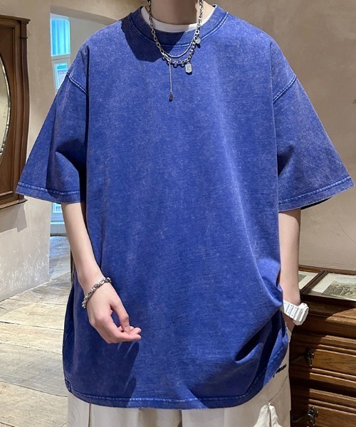 B.R.U（ブル）の「【ヴィンテージライク】ピグメント加工半袖Ｔシャツ（Tシャツ/カットソー・メンズ・ブラック/グレー/ピンク/パープル/ブルー/ブラック系その他・FREE）」の22枚目の写真