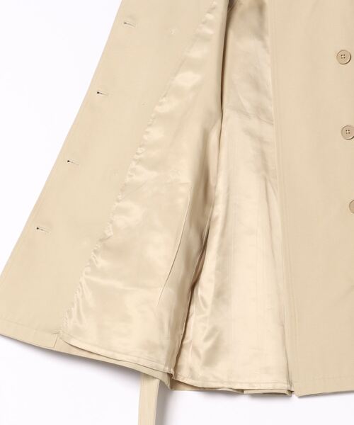 BENETTON (UNITED COLORS OF BENETTON)（ベネトンユナイテッドカラーズオブベネトン）の「ベルト付きショート丈トレンチコート（トレンチコート・レディース・ベージュ・XX-SMALL/X-SMALL/SMALL/MEDIUM）」の3枚目の写真