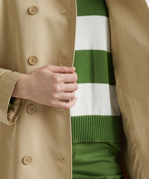 BENETTON (UNITED COLORS OF BENETTON)（ベネトンユナイテッドカラーズオブベネトン）の「ベルト付きショート丈トレンチコート（トレンチコート・レディース・ベージュ・XX-SMALL/X-SMALL/SMALL/MEDIUM）」の5枚目の写真