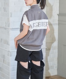 ANDGEEBEE | バックロゴジップベスト(ベスト)