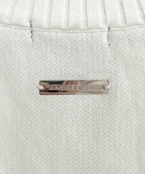ANDGEEBEE(アンジービー)の「バックロゴジップベスト(ベスト・レディース・アイボリー/チャコールグレー・FREE)」の11枚目の写真