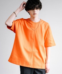 Rocky Monroe（ロッキーモンロー）の「オーバーサイズセンターステッチ切り替え半袖Tシャツ（Tシャツ/カットソー・メンズ）」