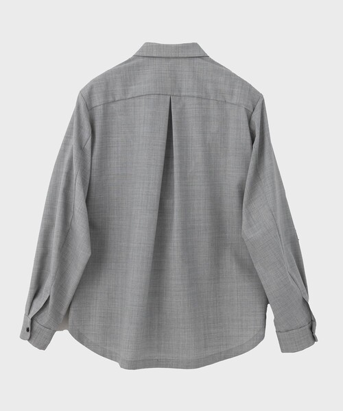ETHOSENS（エトセンス）の「【ETHOSENS/エトセンス】別注 Layer shirt（シャツ/ブラウス・メンズ・オフホワイト/グレー・3/2）」の5枚目の写真