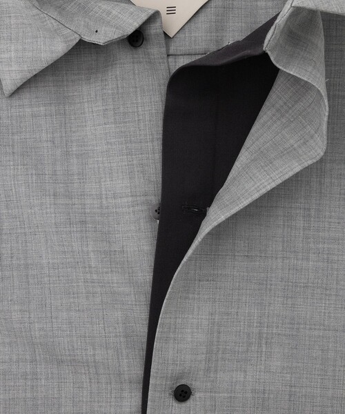 ETHOSENS（エトセンス）の「【ETHOSENS/エトセンス】別注 Layer shirt（シャツ/ブラウス・メンズ・オフホワイト/グレー・3/2）」の6枚目の写真