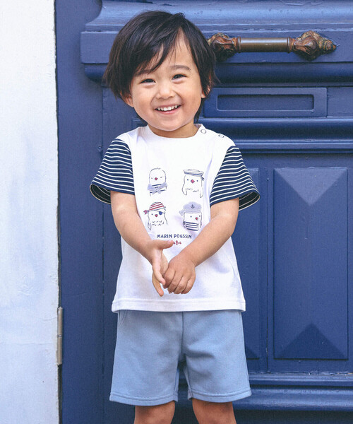 BeBe（ベベ）の「BeBe/長袖Tシャツワンピース2点girlギフトセット 