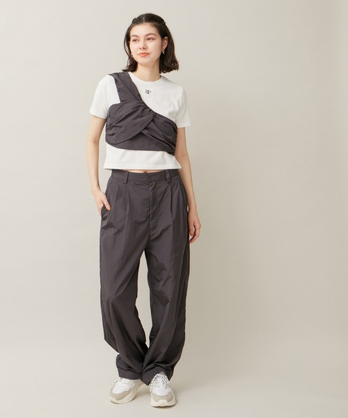 ROPE' PICNIC（ロペピクニック）の「ナイロンねじりビスチェ/セットアップ対応（ベスト・レディース・チャコールグレー/オフホワイト・38）」の11枚目の写真