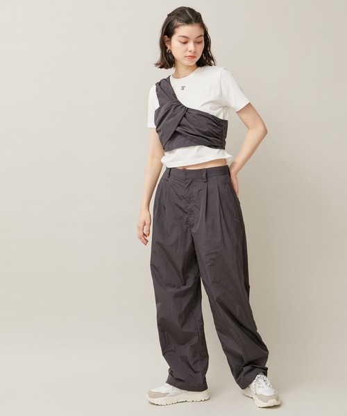 ROPE' PICNIC（ロペピクニック）の「ナイロンねじりビスチェ/セットアップ対応（ベスト・レディース・チャコールグレー/オフホワイト・38）」の12枚目の写真