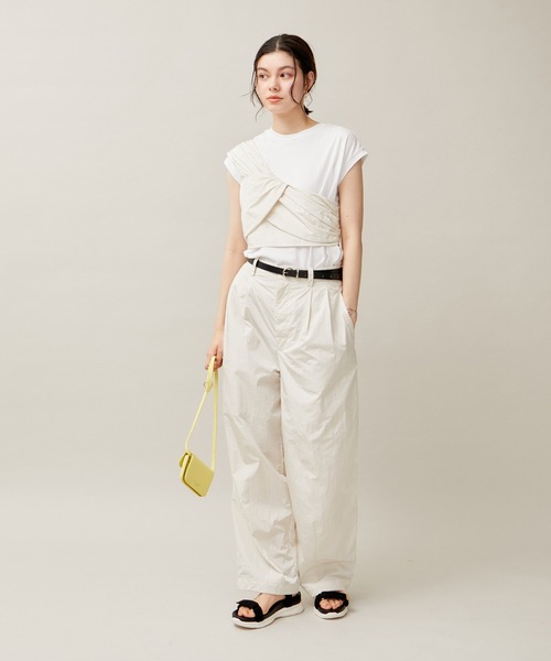 ROPE' PICNIC（ロペピクニック）の「ナイロンねじりビスチェ/セットアップ対応（ベスト・レディース・チャコールグレー/オフホワイト・38）」の9枚目の写真