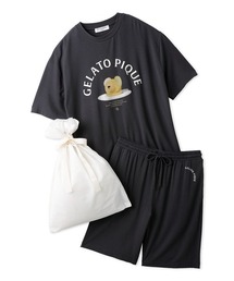 gelato pique（ジェラートピケ）の「【ラッピング済み】【HOMME】ベアケーキモチーフTシャツ＆ハーフパンツSET（ルームウェア/パジャマ）」