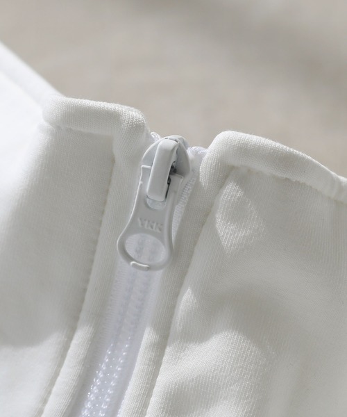 LILL(リル)の「ルーズシルエットコットンポンチドレープトラックハーフジップ半袖プルオーバー(Tシャツ/カットソー・メンズ・ホワイト/ブラック/ワイン/ライトグレー/ブルーグレー・S/M/L/XL)」の21枚目の写真