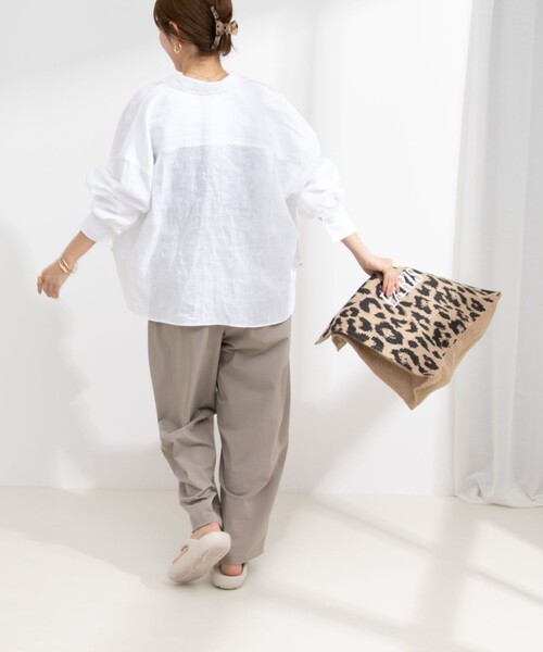 NOLLEY’S（ノーリーズ）の「アクティブRASH ワイドパンツ（その他パンツ・レディース・ブラック/グレイッシュベージュ・36/38/40）」の12枚目の写真