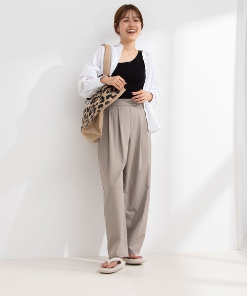 NOLLEY’S（ノーリーズ）の「アクティブRASH ワイドパンツ（その他パンツ・レディース・ブラック/グレイッシュベージュ・36/38/40）」の15枚目の写真