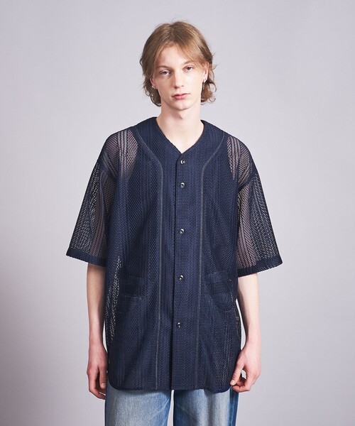 monkey time シアー ダブルラッセル ベースボール シャツ MONKEY TIME（モンキータイム）の「シアー ダブルラッセル ベース