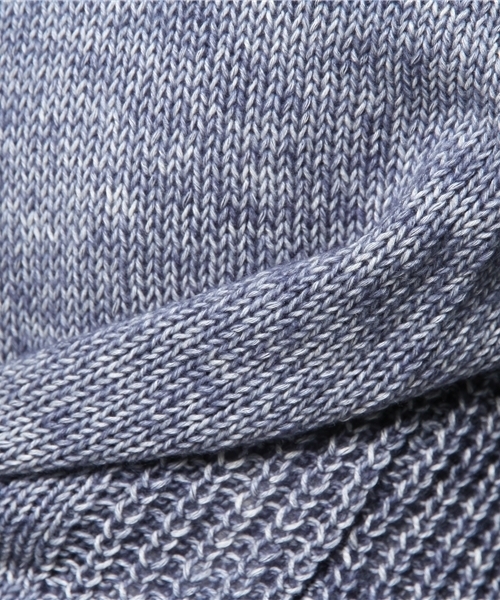 SEVENDAYS=SUNDAY（セブンデイズサンデイ）の「デニムライク　長袖プルオーバー（ニット/セーター・メンズ・ブラウン/ネイビー・SMALL/MEDIUM/LARGE）」の8枚目の写真