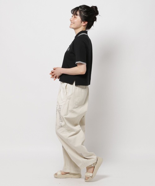 niko and...（ニコアンド）の「ラメラインエンブレムポロシャツ（ポロシャツ・レディース・オフホワイト/ブルー/ブラック・MEDIUM/LARGE）」の17枚目の写真