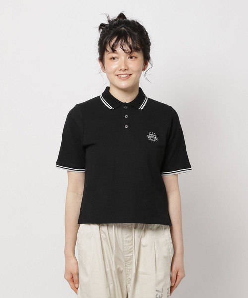 niko and...（ニコアンド）の「ラメラインエンブレムポロシャツ（ポロシャツ・レディース・オフホワイト/ブルー/ブラック・MEDIUM/LARGE）」の13枚目の写真