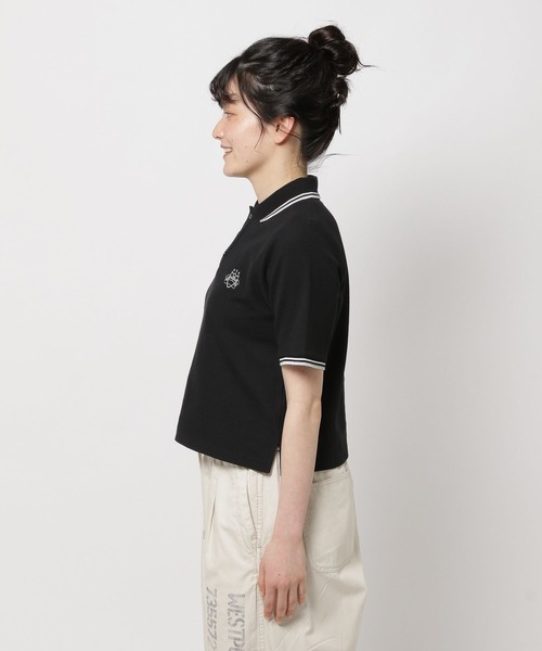 niko and...（ニコアンド）の「ラメラインエンブレムポロシャツ（ポロシャツ・レディース・オフホワイト/ブルー/ブラック・MEDIUM/LARGE）」の12枚目の写真