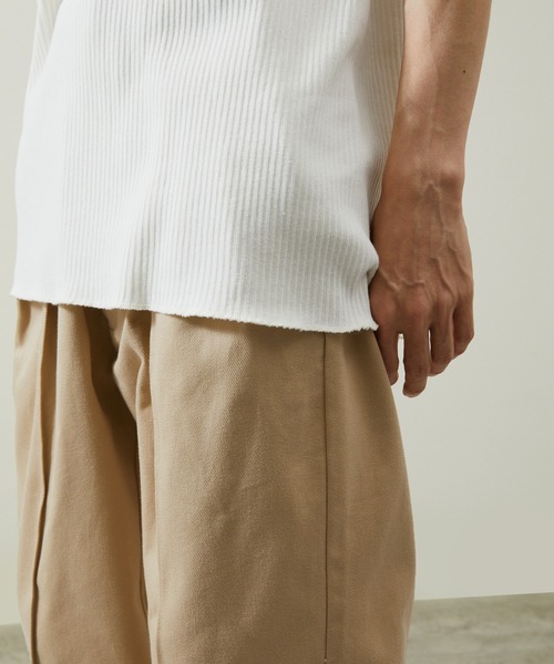 And A(アンドエー)の「And A アンドエー / SUPIMA COTTON CODE FRISE TANK TOPS スーピマコットンコードフライスタンクトップ / AA-S24M005(タンクトップ・メンズ・オフホワイト/ブラウン/スミクロ・1/2)」の17枚目の写真