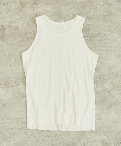 And A(アンドエー)の「And A アンドエー / SUPIMA COTTON CODE FRISE TANK TOPS スーピマコットンコードフライスタンクトップ / AA-S24M005(タンクトップ・メンズ・オフホワイト/ブラウン/スミクロ・1/2)」の15枚目の写真