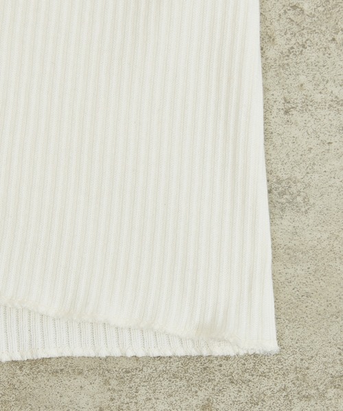 And A(アンドエー)の「And A アンドエー / SUPIMA COTTON CODE FRISE TANK TOPS スーピマコットンコードフライスタンクトップ / AA-S24M005(タンクトップ・メンズ・オフホワイト/ブラウン/スミクロ・1/2)」の11枚目の写真