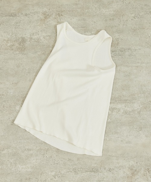 And A(アンドエー)の「And A アンドエー / SUPIMA COTTON CODE FRISE TANK TOPS スーピマコットンコードフライスタンクトップ / AA-S24M005(タンクトップ・メンズ・オフホワイト/ブラウン/スミクロ・1/2)」の10枚目の写真