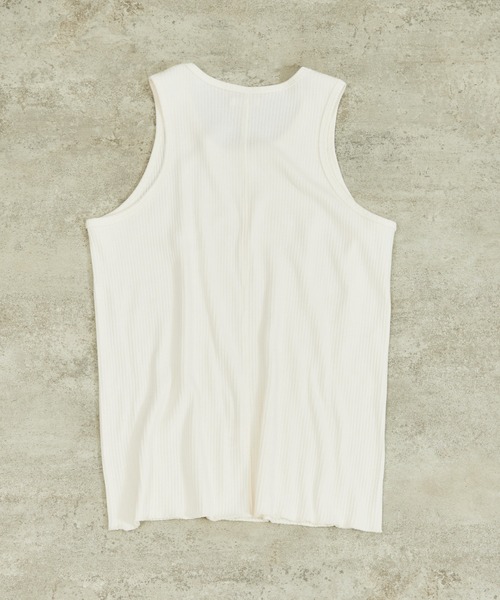 And A(アンドエー)の「And A アンドエー / SUPIMA COTTON CODE FRISE TANK TOPS スーピマコットンコードフライスタンクトップ / AA-S24M005(タンクトップ・メンズ・オフホワイト/ブラウン/スミクロ・1/2)」の14枚目の写真