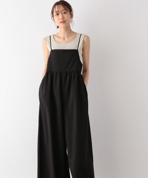 GLOBAL WORK(グローバルワーク)の「お手入れらくらくキャミサロペット/986444(サロペット/オーバーオール・レディース・ブラック/ブラウン・FREE)」の5枚目の写真