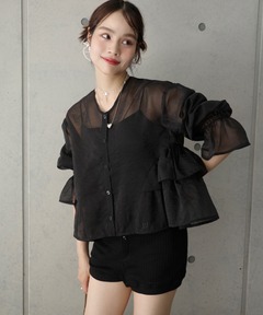 ネックリボンワンショルダーTシャツ（Tシャツ/カットソー）｜Darich