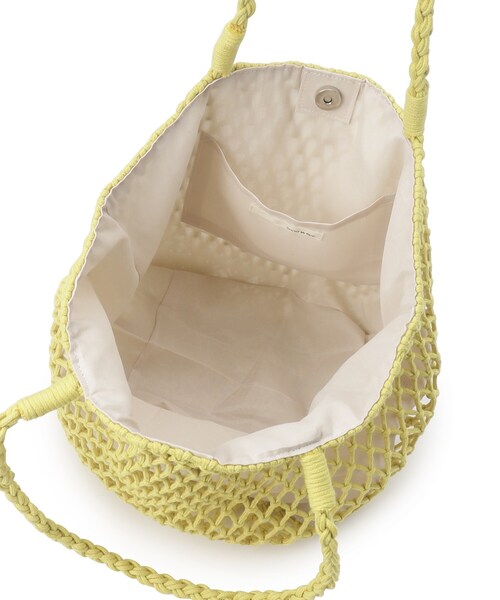 SHOO・LA・RUE（シューラルー）の「◆【マチあり】マクラメトートバッグ（トートバッグ・レディース・アイボリー/キャメル/イエロー・00）」の12枚目の写真