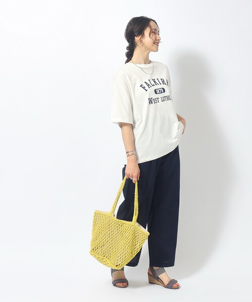 SHOO・LA・RUE（シューラルー）の「◆【マチあり】マクラメトートバッグ（トートバッグ・レディース・アイボリー/キャメル/イエロー・00）」の5枚目の写真