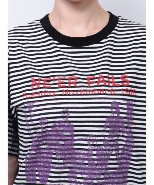 jouetie（ジュエティ）の「チュールレイヤードロックTシャツ（Tシャツ/カットソー・レディース・その他1/ブラック/オフホワイト・MEDIUM）」の12枚目の写真