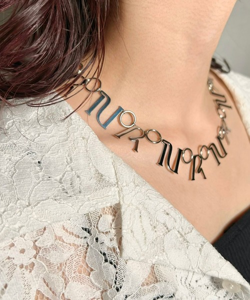 Anui（アニュイ）の「【UNISEX】ステンレスモチーフロゴネックレス（ネックレス・レディース・シルバー・FREE）」の6枚目の写真