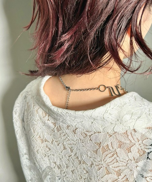 Anui（アニュイ）の「【UNISEX】ステンレスモチーフロゴネックレス（ネックレス・レディース・シルバー・FREE）」の5枚目の写真