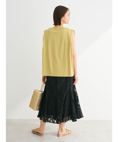 Sugar spoon（シュガースプーン）の「・SUGAR　SPOON　タックノースリーブTEE（Tシャツ/カットソー・レディース・イエロー/ブラック/オフホワイト/チャコールグレー/ブルー/その他7・FREE）」の10枚目の写真