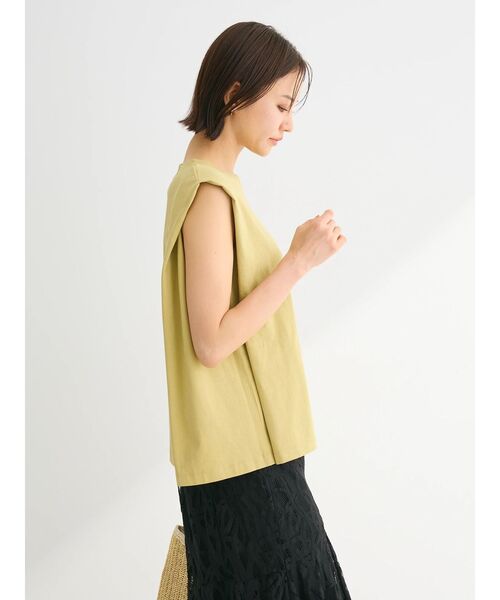 Sugar spoon（シュガースプーン）の「・SUGAR　SPOON　タックノースリーブTEE（Tシャツ/カットソー・レディース・イエロー/ブラック/オフホワイト/チャコールグレー/ブルー/その他7・FREE）」の12枚目の写真