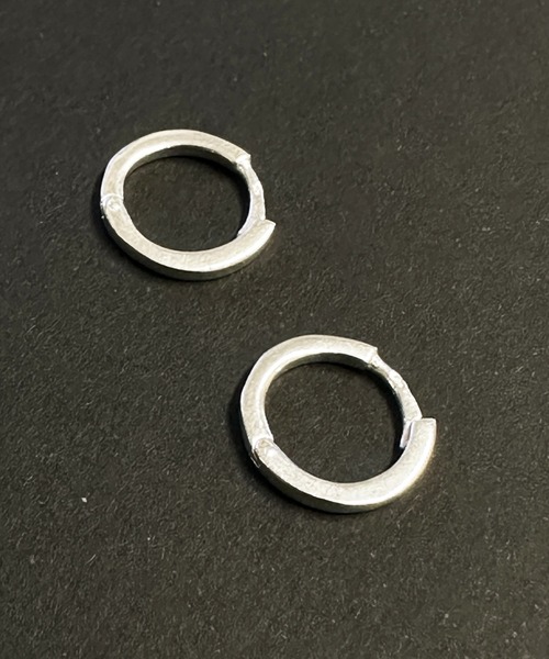 Magine（マージン）の「SV925 FLAT HOOP PIERCE(S) 12mm:シルバー フラットデザイン フープピアス（ピアス（両耳用）・メンズ・シルバー・FREE）」の11枚目の写真