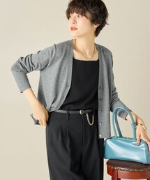 NOLLEY’S Sophi | 《手洗い可能》《アンサンブル対応》ウール混ラメVネックカーディガン(カーディガン/ボレロ)