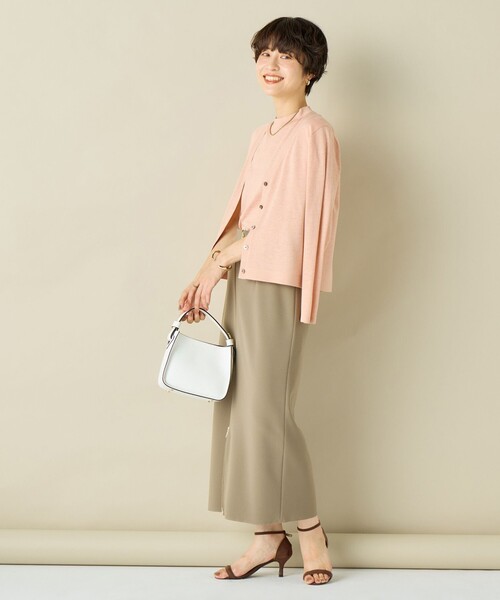 NOLLEY’S Sophi（ノーリーズソフィ）の「《手洗い可能》《アンサンブル対応》ウール混ラメVネックカーディガン（カーディガン/ボレロ・レディース・キャメル/グレー/サックスブルー/サーモンピンク・38/36）」の21枚目の写真