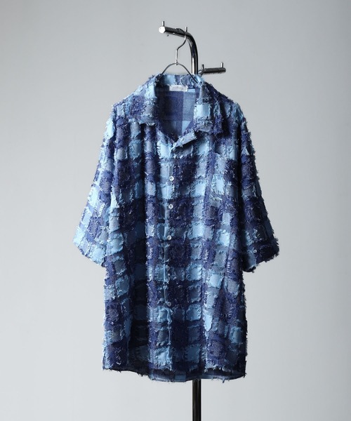 【セール】シャギー ブロックチェック 半袖 シャツ（シャツ/ブラウス）｜Nilway（ニルウェイ） 5,060円